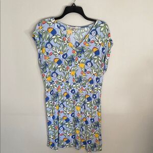 LOFT Outlet Floral Print Dress with V-Neck. Size Large